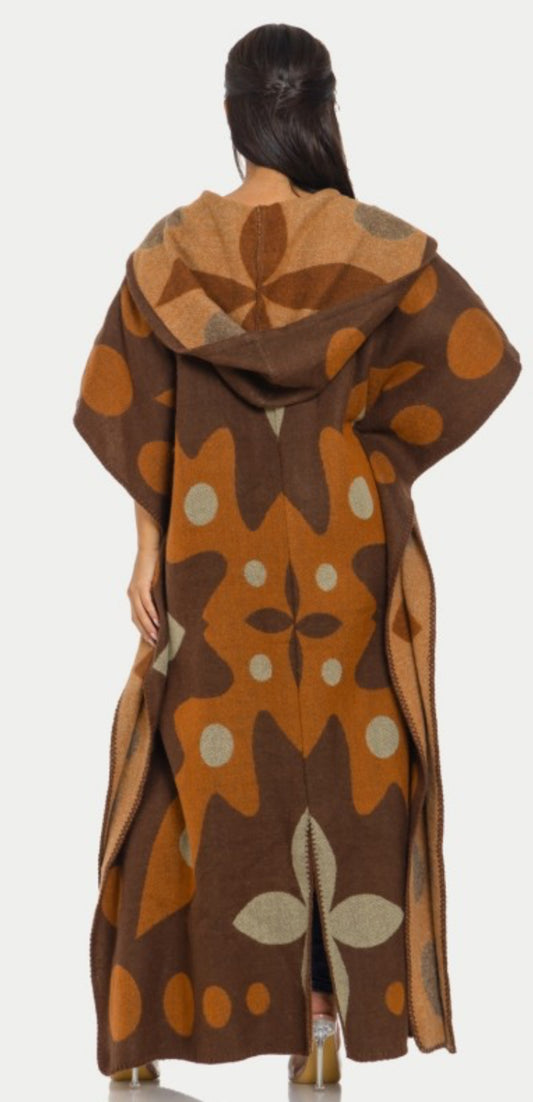 Dot Hooded Caftan