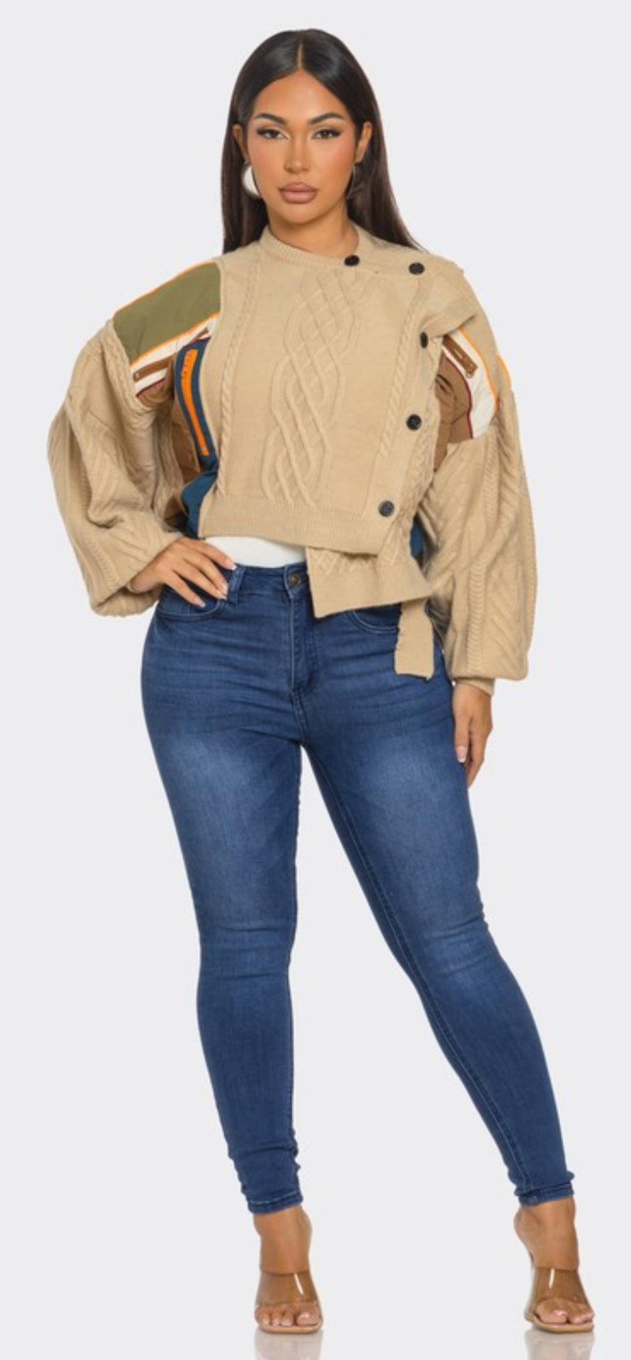 Asymmetrical Cable Sweater