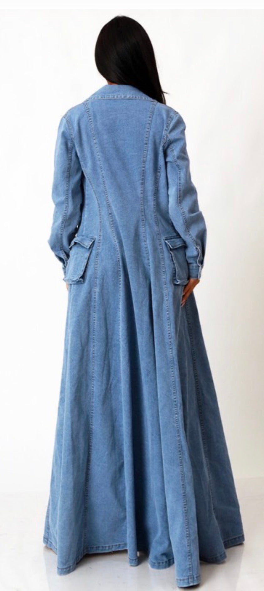 Denim Maxi Jacket