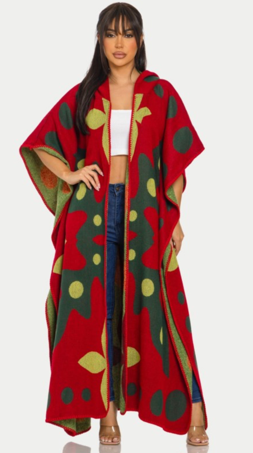 Dot Hooded Caftan