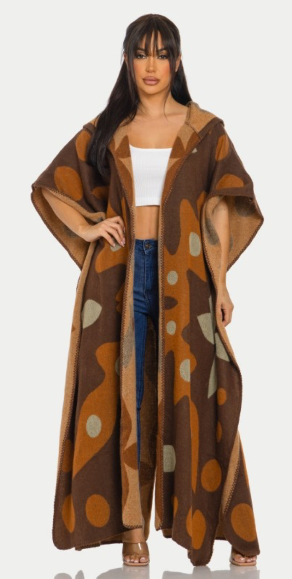 Dot Hooded Caftan