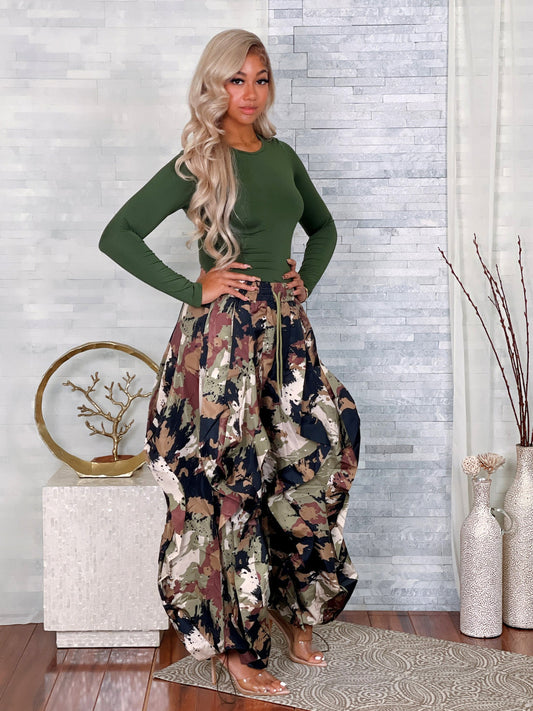 Multi Color Ruffle Joggers