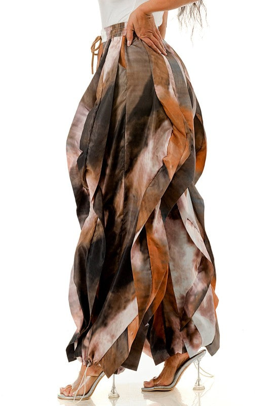 Multi Color Ruffle Joggers