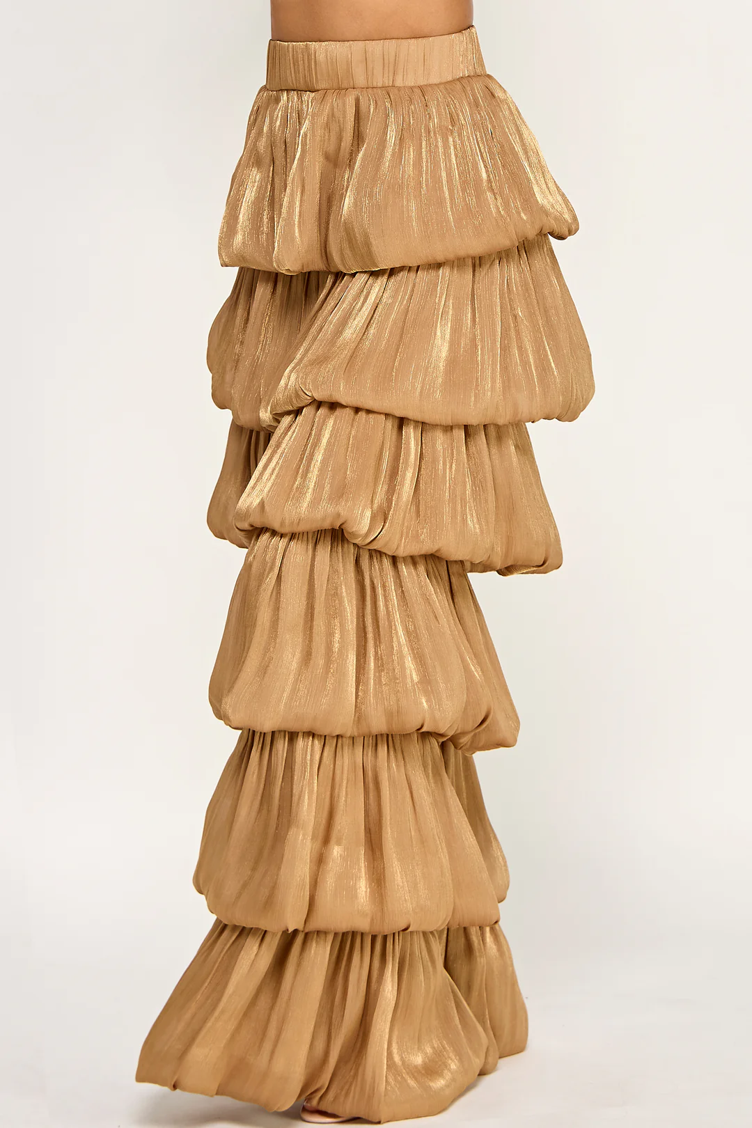 Bubble Tiered Silky Pants