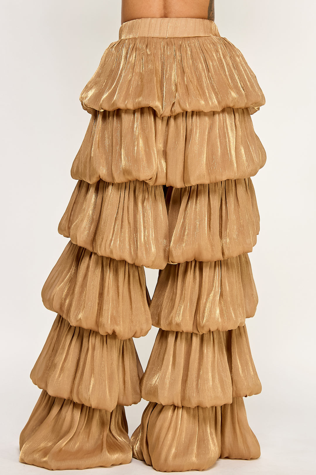 Bubble Tiered Silky Pants